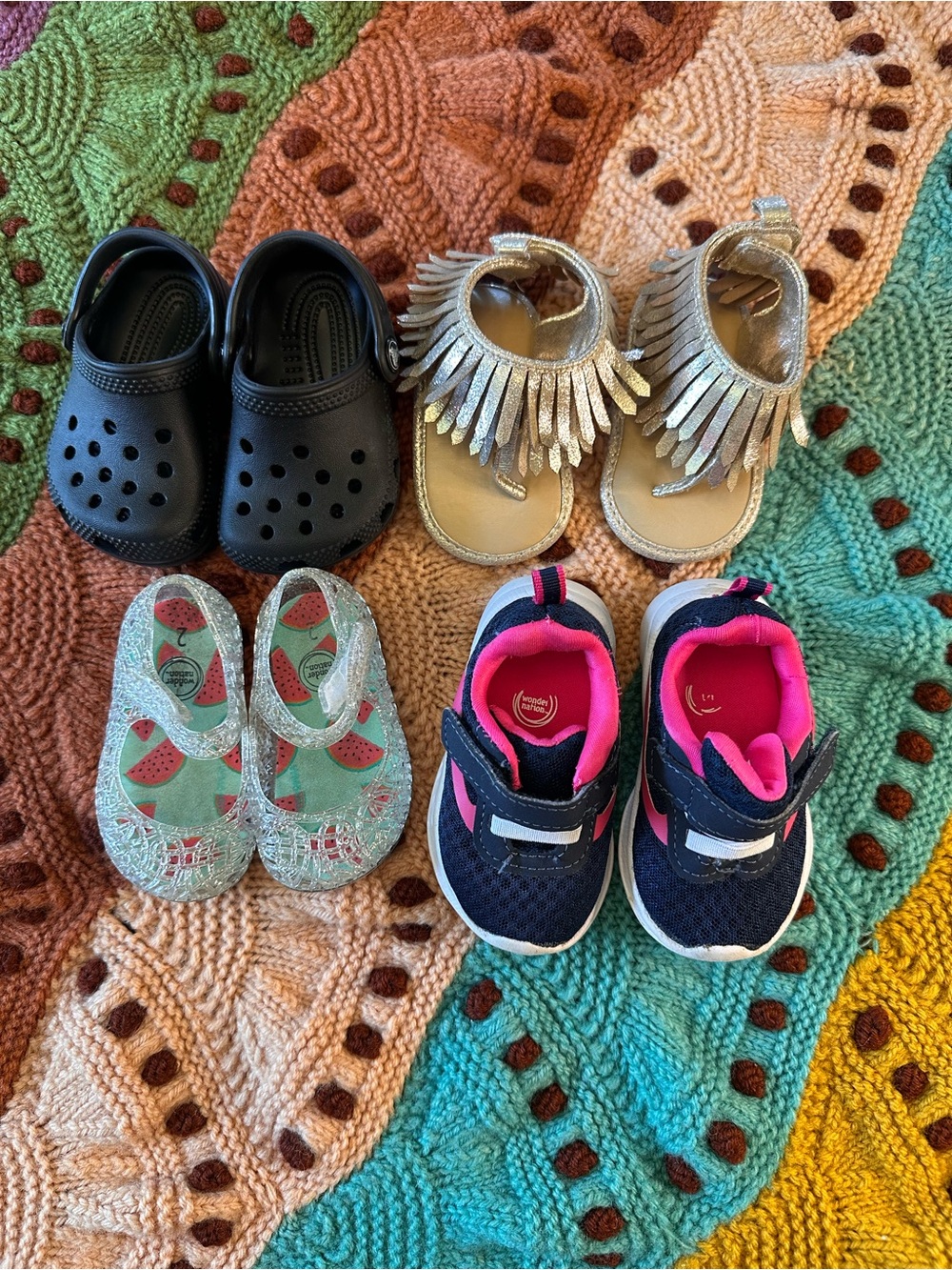 Size 2/3 Crocs & Toddler Shoe Bundle